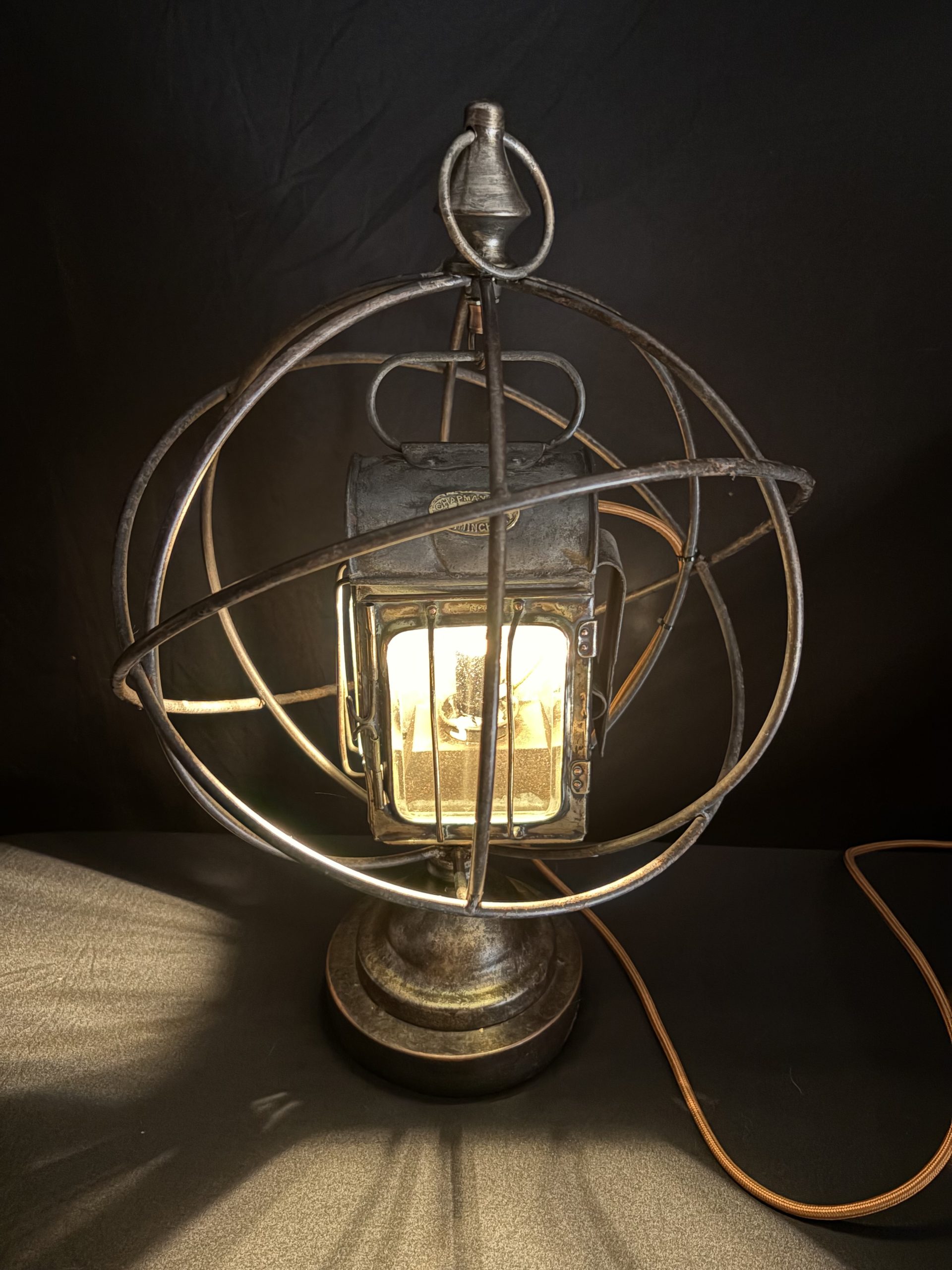 Orion’s Orb upcycled armillary lamp - Image 6