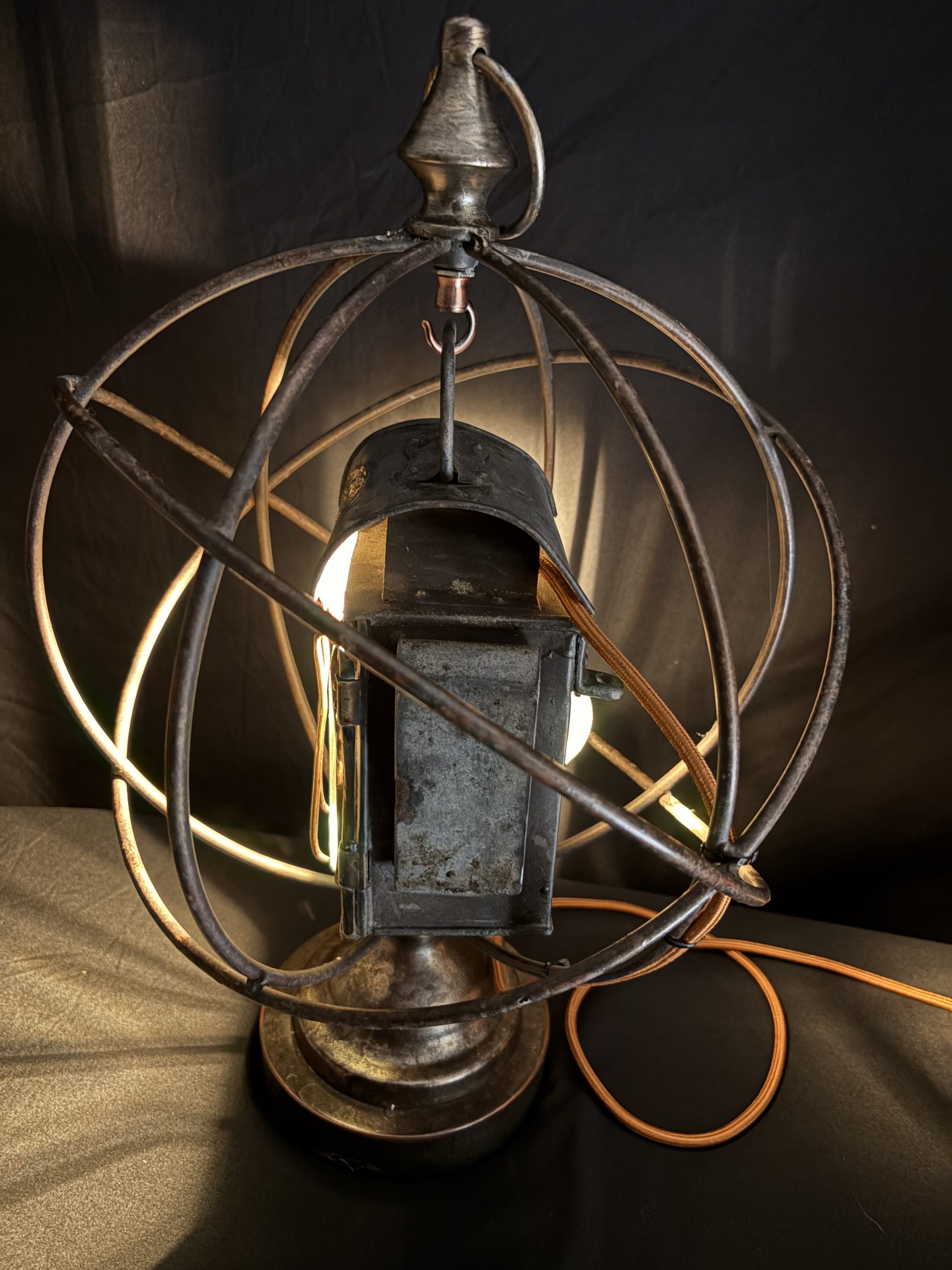 Orion’s Orb upcycled armillary lamp - Image 8