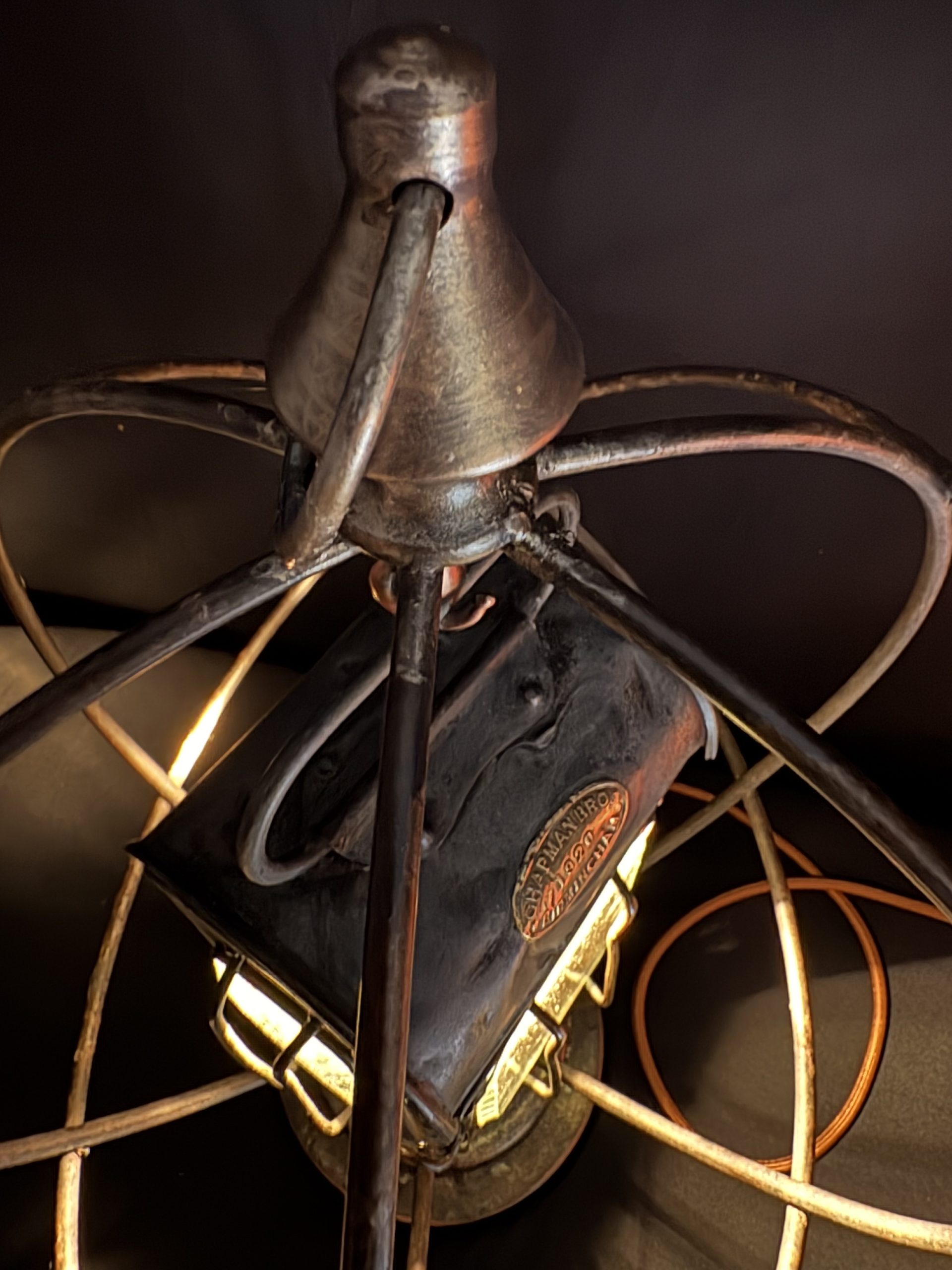 Orion’s Orb upcycled armillary lamp - Image 7