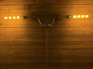 Alternative view of Longhorn Handlebar custom lamp