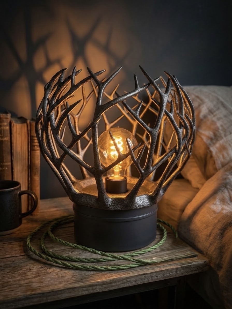 Witchwood forestcore table lamp