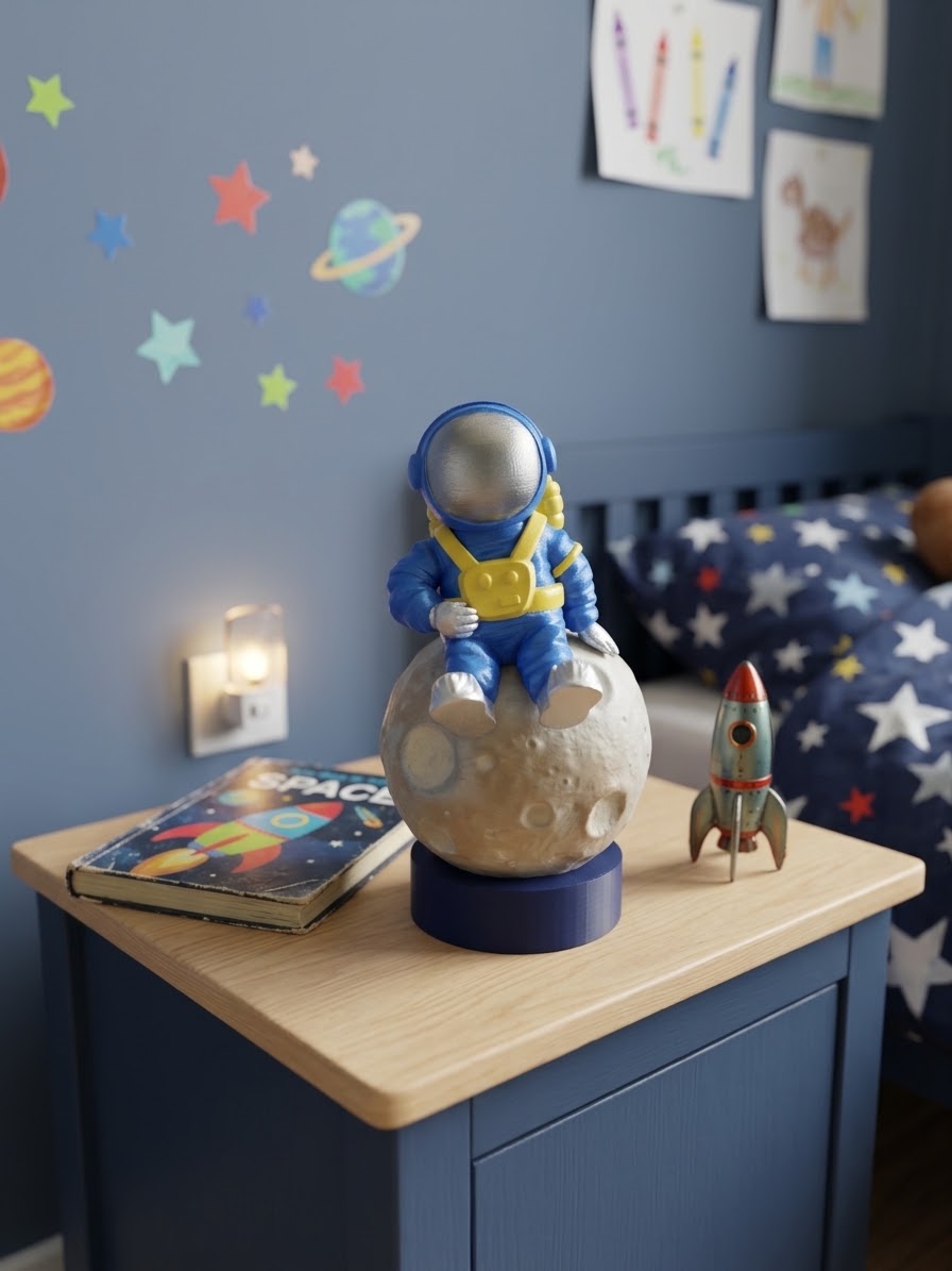 AstroBob Astronaut Moon Night Light – Children’s Space Desk Lamp - Image 3