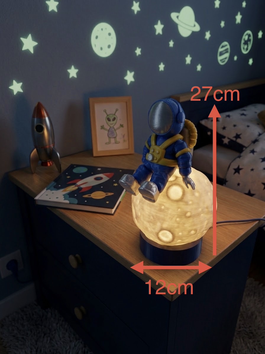 AstroBob Astronaut Moon Night Light – Children’s Space Desk Lamp - Image 4